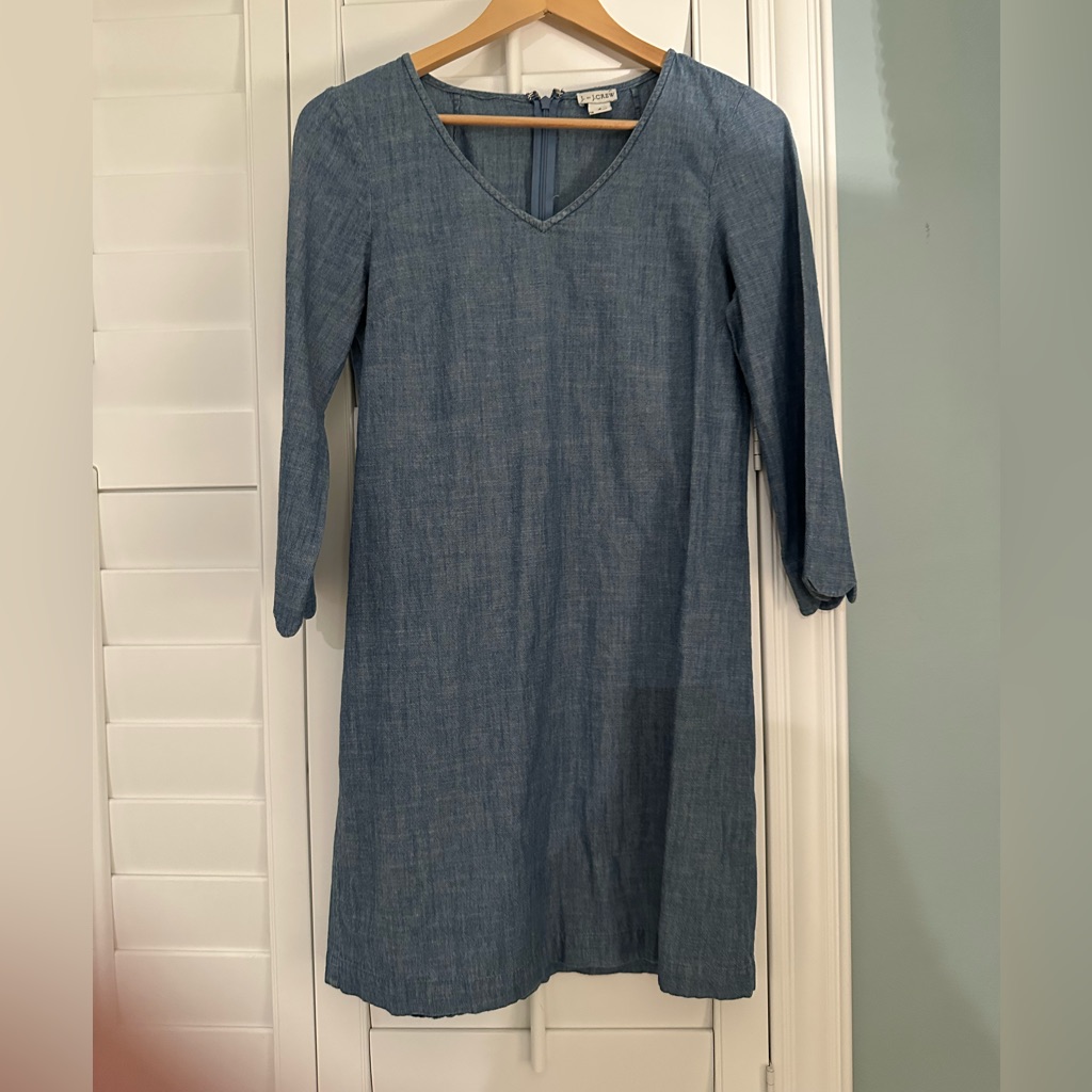 J. Crew Blue Long Sleeve Dress